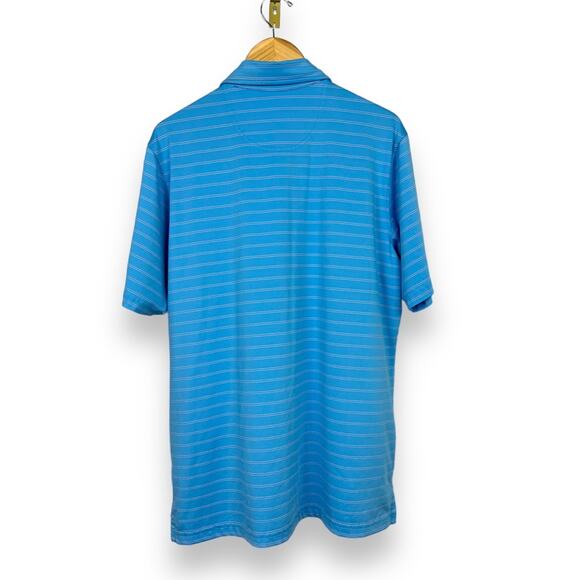 FG tech PGA golf polo striped half button shirt size Large - Picture 5 of 6